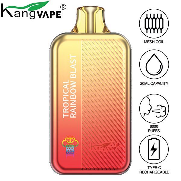 Kangvape TC8000 Disposable Vape Best Flavor Tropical Rainbow Blast