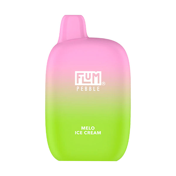 Flum Pebble 6000 Puffs Rechargeable Disposable Vape Best Flavor - Melo Ice Cream
