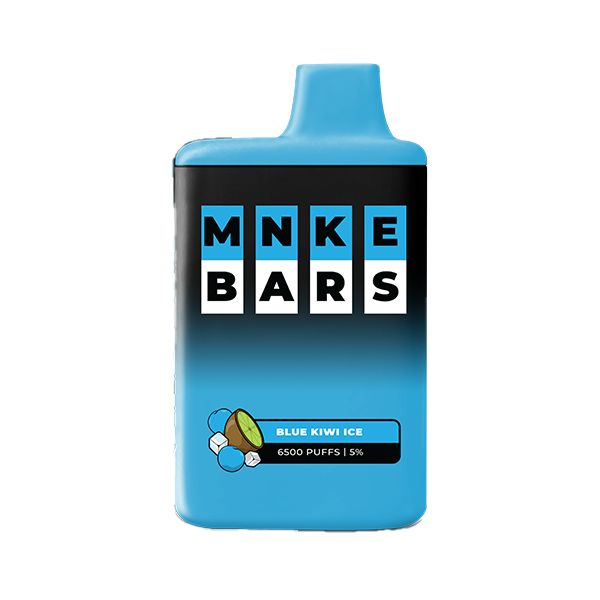MNKE Bars 6500 Puffs Disposable Vape 16mL Best Flavor Blue Kiwi Ice