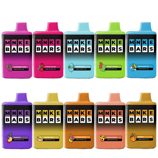 MNKE Bars 6500 Puffs Disposable Vape 16mL Best Flavors