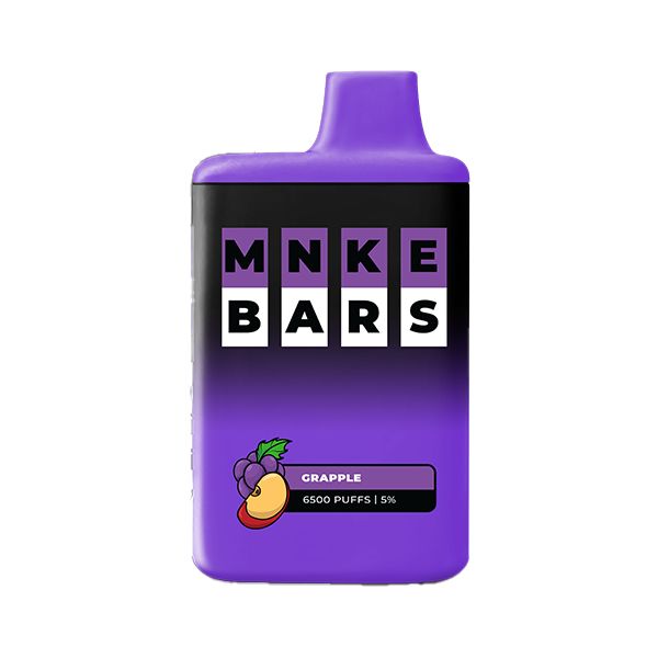 MNKE Bars 6500 Puffs Disposable Vape 16mL Best Flavor Grapple