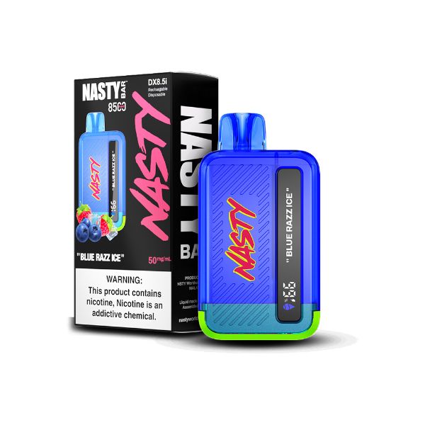 Nasty Bar by Nasty Juice 8500 Puffs Disposable Vape 17mL Best Flavor Blue Razz Ice