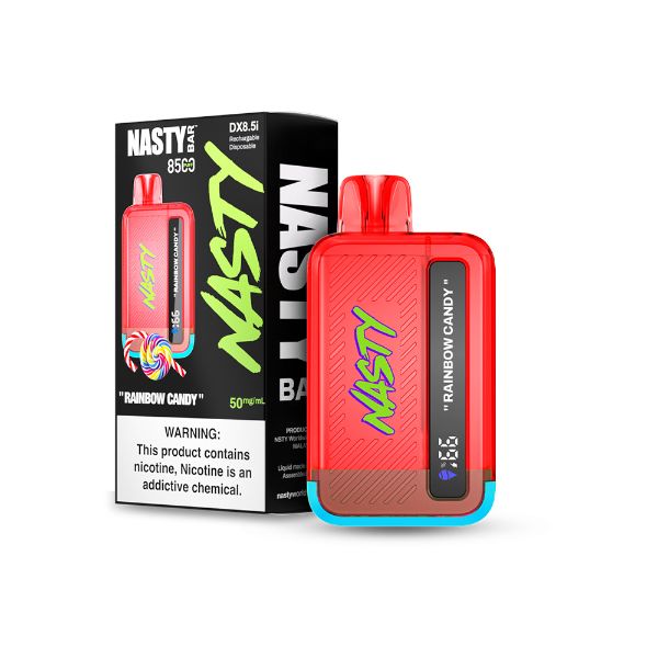 Nasty Bar by Nasty Juice 8500 Puffs Disposable Vape 17mL Best Flavor Rainbow Candy