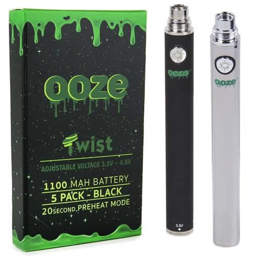 Ooze 1100 Twist Battery 5 Pack Wholesale