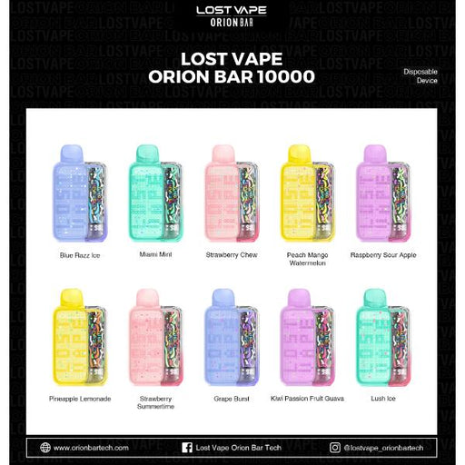 Lost Vape Orion Bar 10000 Puffs Disposable Vape 20mL Best Flavors