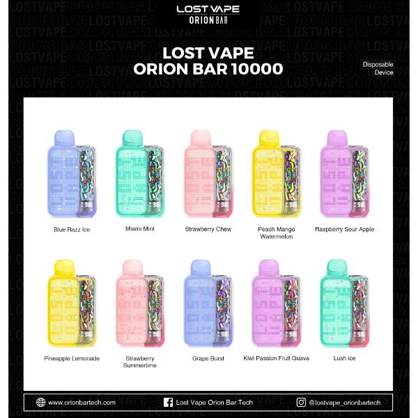 Lost Vape Orion Bar 10000 Puffs Disposable Vape 20mL Best Flavors