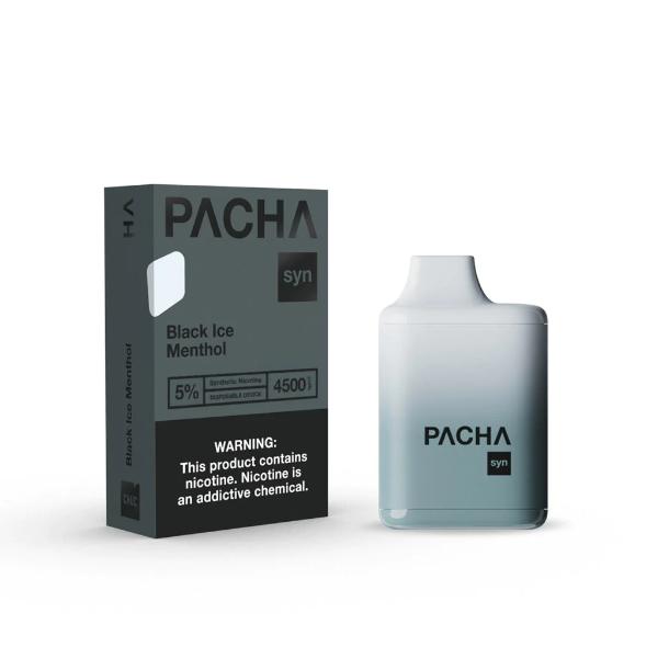 Pachamama Syn 4500 Puffs Rechargeable Vape Disposable 12mL 10 Pack Best Flavor Black Ice Menthol