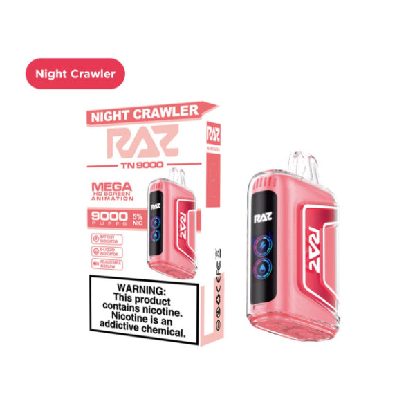 RAZ TN9000 9000 Puffs Disposable Vape 12mL Best Flavor Night Crawler