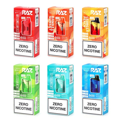 Raz CA6000 ZERO 6000 Puffs Disposable Vape 10mL Best Flavors
