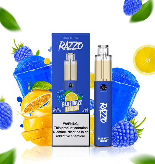 King Pluto Razzo Disposable Vape 5mL Best Flavor Blue Razz Lemon