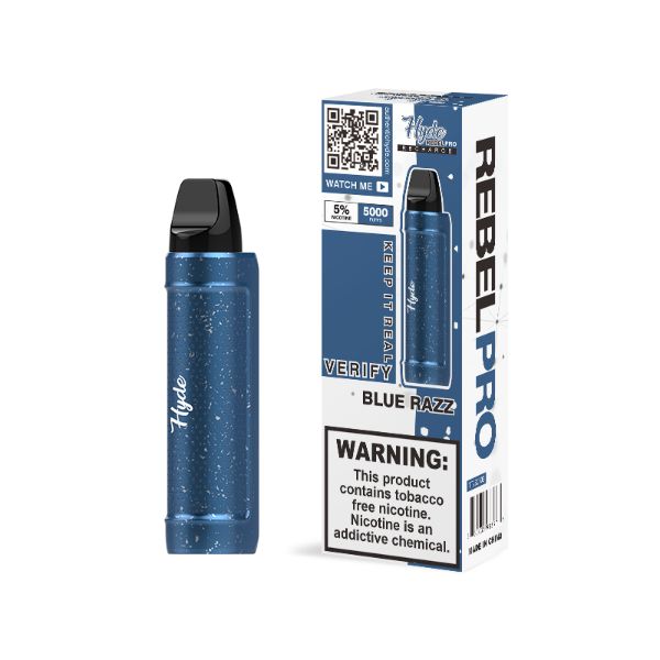 Hyde Rebel PRO 5000 Puffs Single Disposable Vape 11mL Best Flavor Blue Razz