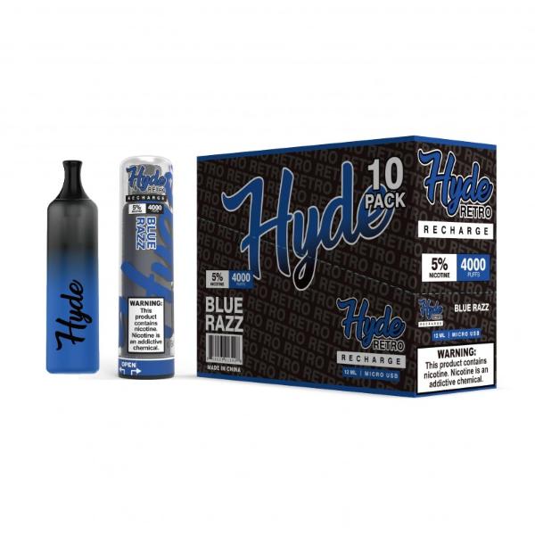 Hyde Retro Recharge Single Disposable Vape Best Flavor Blue Razz