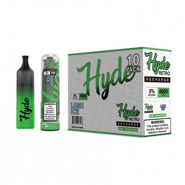 Hyde Retro Recharge Single Disposable Vape Best Flavor Lush Ice