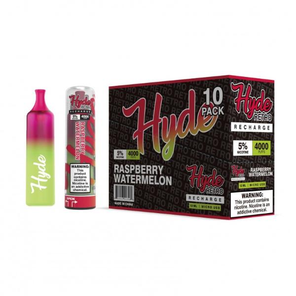 Hyde Retro Recharge Single Disposable Vape Best Flavor Raspberry Watermelon