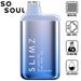 Slimz BC5000 Pro by So Soul 5000 Puffs Rechargeable Disposable 11mL 10 Pack Best Flavor Blue Razz Ice