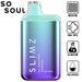 Slimz BC5000 Pro by So Soul 5000 Puffs Rechargeable Disposable 11mL 10 Pack Best Flavor Menthol
