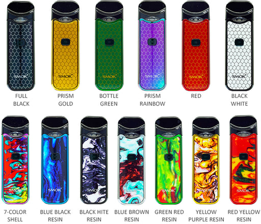 SMOK Nord Pod System Kit Best Colors Full Black Prism Gold Bottle Green Prism Rainbow Red Black White 7-Color Shell Blue Black Resin Black White Resin Blue Brown Resin Green Red Resin Yellow Purple Resin Red Yellow Resin