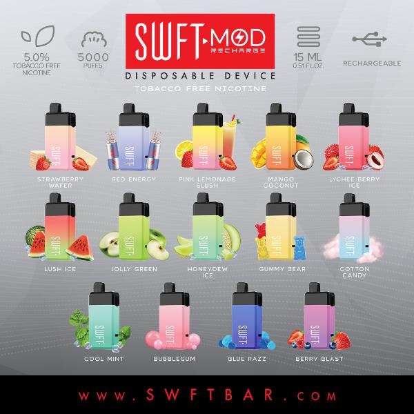 SWFT Mod Disposable Vape 15mL Best Flavors