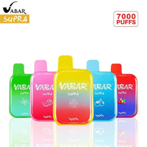 Vabar Supra 7000 Puffs Rechargeable Vape Disposable 16mL 10 Pack Best Flavors