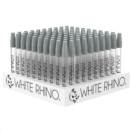 White Rhino Quartz Glass Straw 100 Display Wholesale