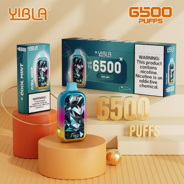 Yibla 6500 Puffs Disposable Vape 18mL Best Flavor  Cool Mint