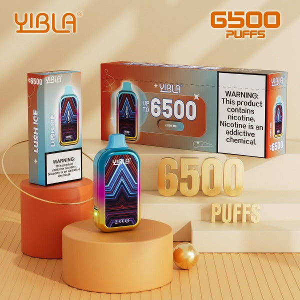 Yibla 6500 Puffs Disposable Vape 18mL Best Flavor  Lush Ice